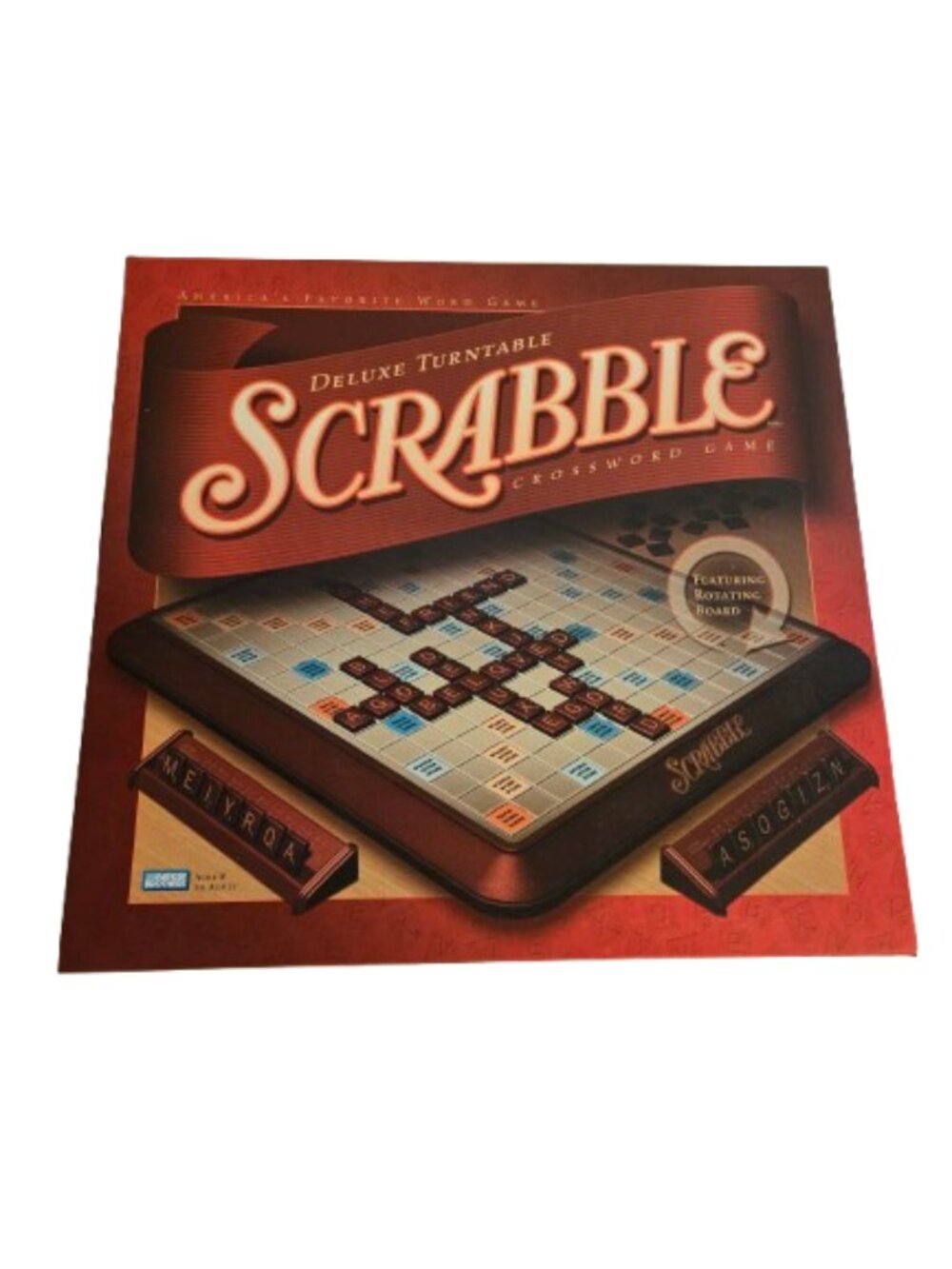 Vintage 2001 Deluxe Turntable Scrabble Crossword Game Parker Brothers Hasbro